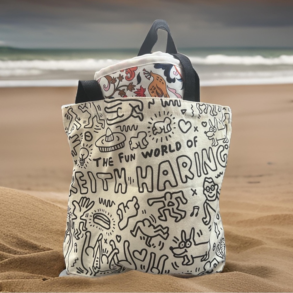 Keith Haring Canvas Tote, Official MAAI Model Mansion Bag